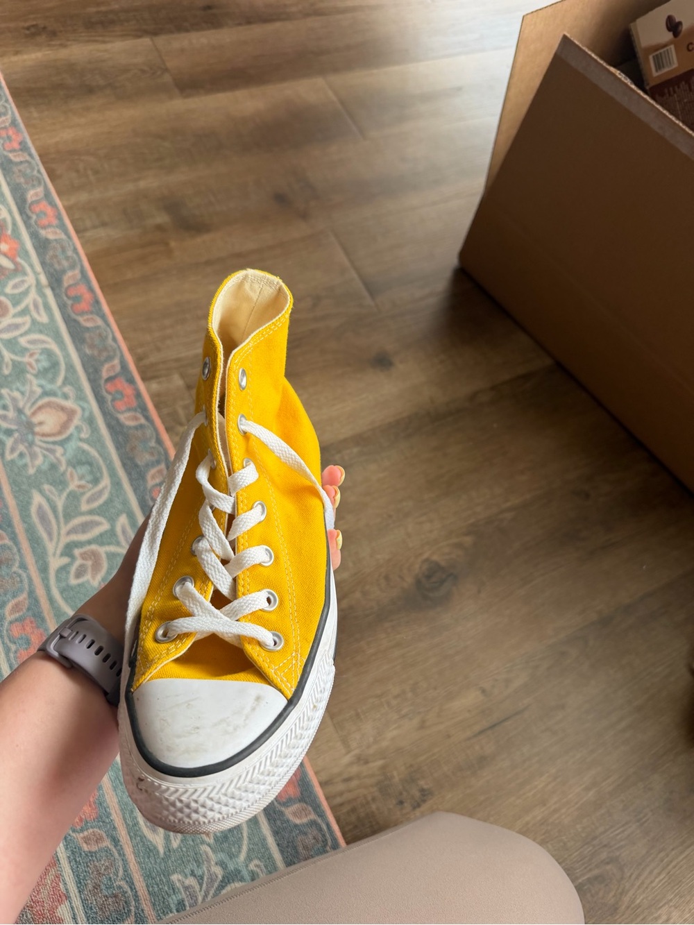 Converse Yellow High Top Chuck Taylor All Star - Picture 2 of 4